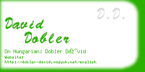 david dobler business card